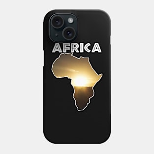 African Wildlife Continent Giraffe Sunset Phone Case