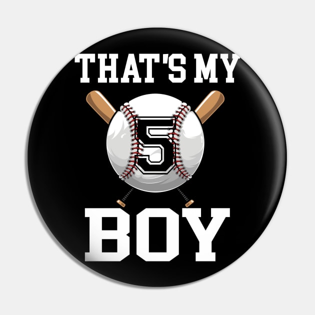 That's My Boy #5 Baseball Jersey 5 Niche Baseball Dad Father's Day Pin by CesarHerrera