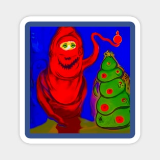 Decorating the Christmas Tree Magnet