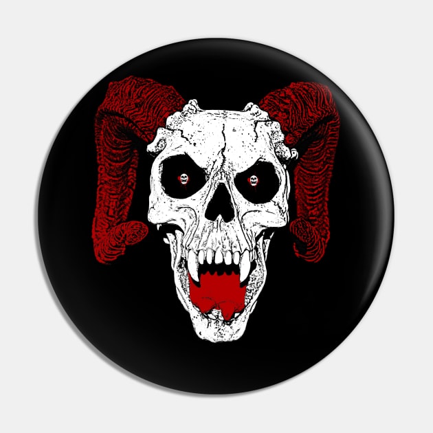 ATH Demon Skull Pin by All The Horror
