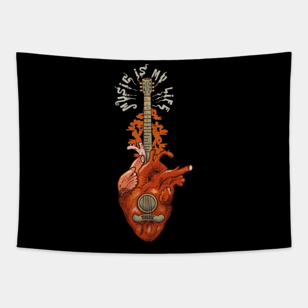 Music is my life Tapestry by jhokalit