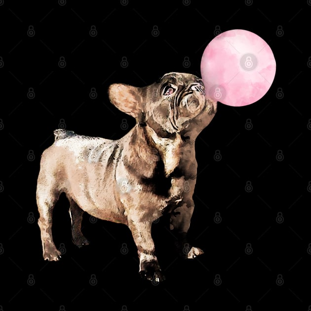 French bulldog funny bubble gum by Collagedream