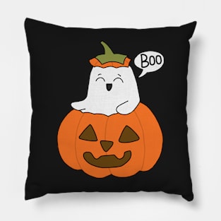 Ghost in a Pumpkin Pillow