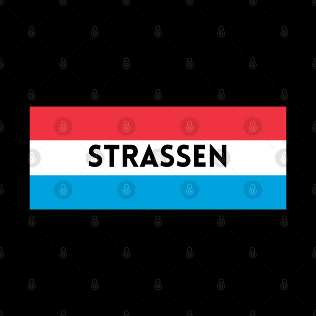 Strassen City in Luxembourg Flag Colors by aybe7elf