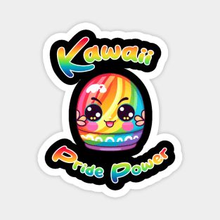 Kawaii Pride Power Colorful Egg Magnet