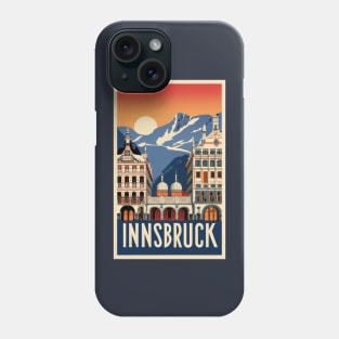 A Vintage Travel Art of Innsbruck - Austria Phone Case