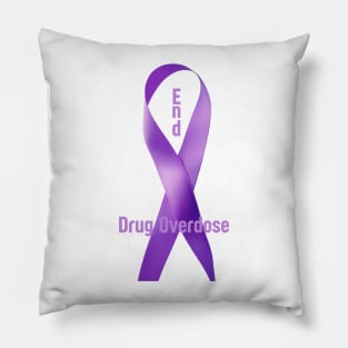 Drug Overdose Awareness Ribbon Pillow