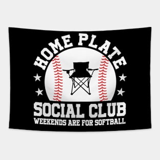 Home Plate Social Club, Midday, Softball Mom, Softball Dad, Softball Game Day, Softball Grandma, Softball Family Tapestry