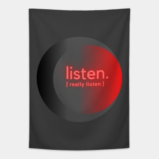 Listen | Red Grey Gradient Tapestry