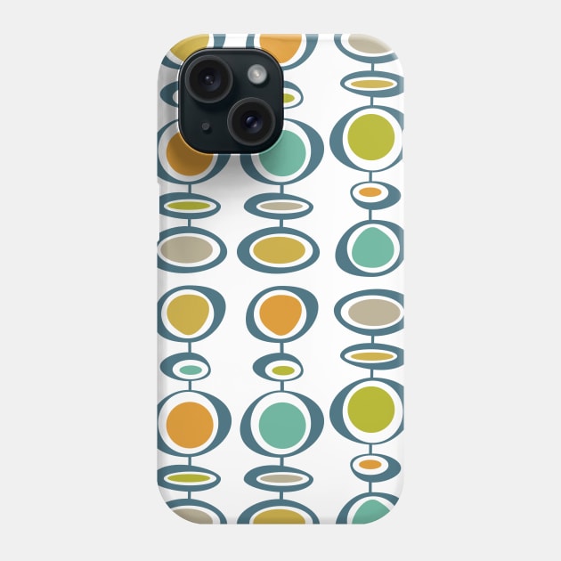 Funky Abstract Circles Midcentury Pattern Phone Case by OrchardBerry