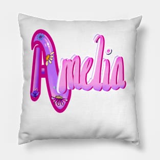 Amelia Girls and womens Personalized Custom name Amelia Pillow