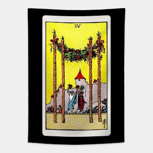 Card #25 - Four Of Wands - Rider Waite Smith Tarot Tapestry