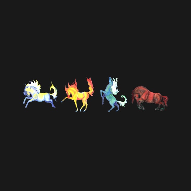 Elemental Horses by RavensLanding