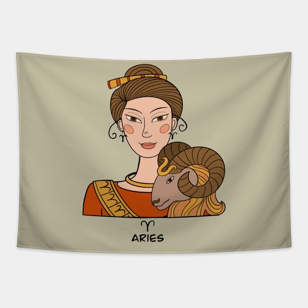 Aries Constellation: Passion And Courage | Astrology Art Tapestry by i am Cuta