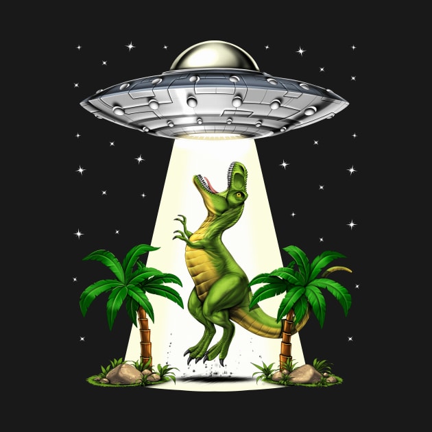 T-Rex Dinosaur Alien Abduction by underheaven