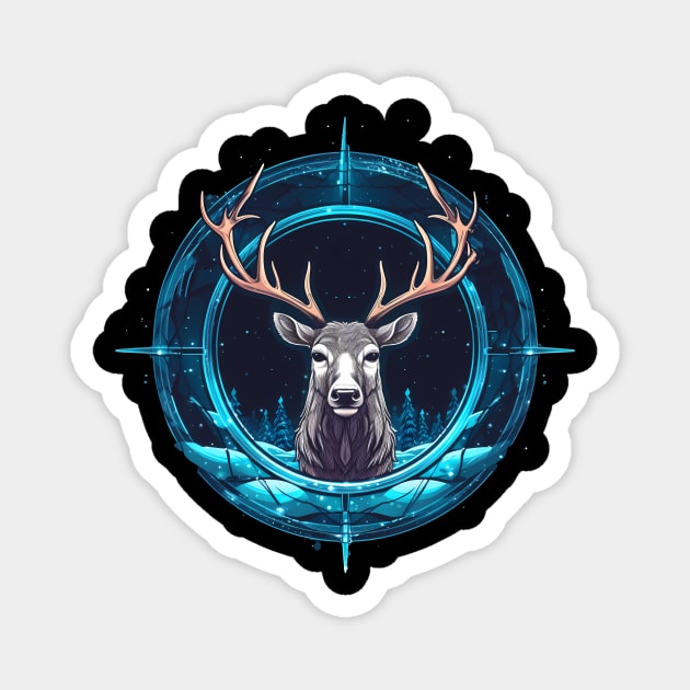 Deer in Ornament, Love Deers Magnet by logiamerch