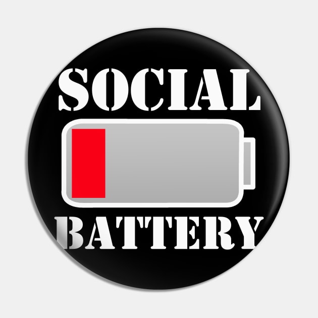 Social Battery Low Pin by Velvet