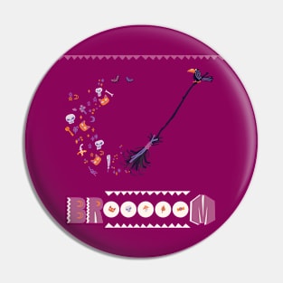 Magical broom Pin