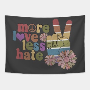 More Love Less Hate Pride Tapestry