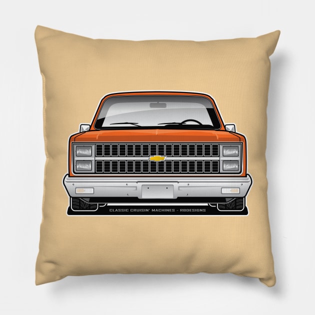 1981-82 Squarebody Chevrolet C10 Blazer Suburban Pillow by RBDesigns