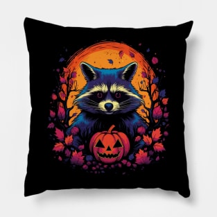 Raccoon Halloween Pillow