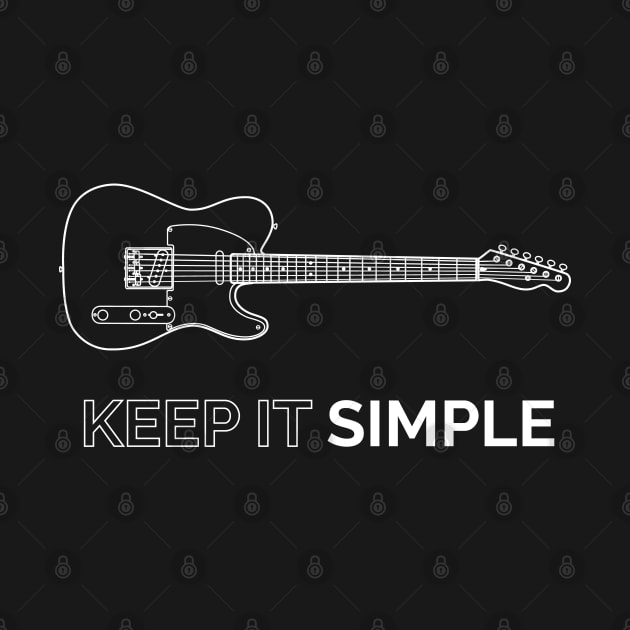 Keep It Simple T-Style Electric Guitar Outline by nightsworthy