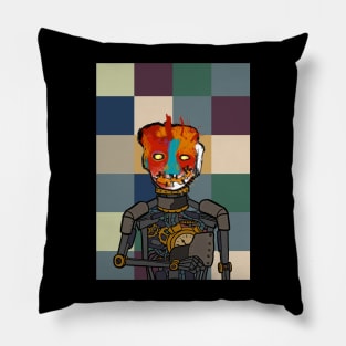 Dive into NFT Character - RobotMask Pixel with Street Eyes on TeePublic Pillow