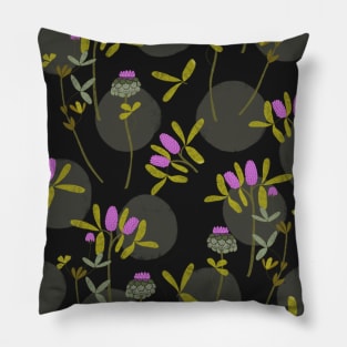 Clover field at night Pillow