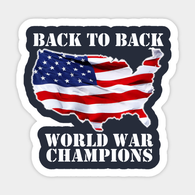 back to back world war champs decal