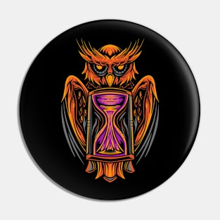 Owl with Hourglass Pin