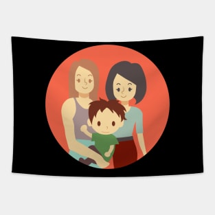 Family with two moms Tapestry