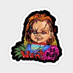 CHUCKY Want To Play T-SHIRT Magnet