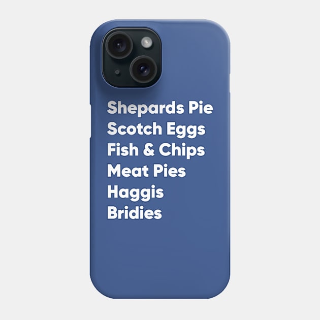 Highland Games Food Phone Case by Yankeeseki