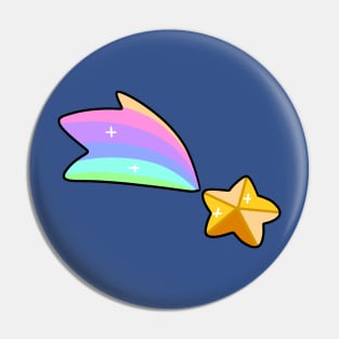 Golden Rainbow Shooting Star Pin