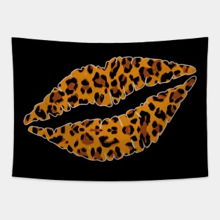 leopard lips Tapestry