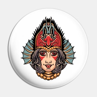 krampus woman tattoo Pin