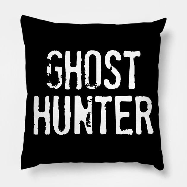 Ghost Hunter - Paranormal Investigator Spirit Hunting Retro Halloween Gift Idea Pillow by PugSwagClothing
