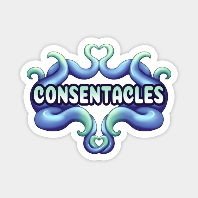 Blue Consentacles Magnet by Shrineheart