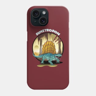 Dimetrodon Prehistoric Design With Background Phone Case