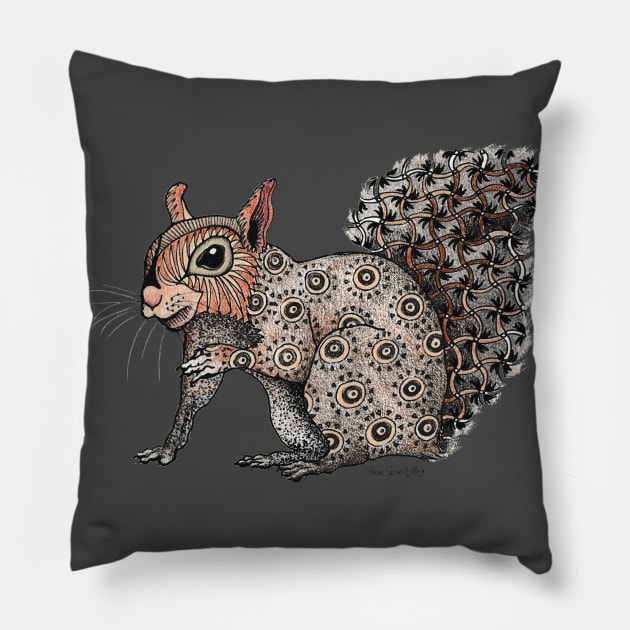 Squirrel Totem Pillow by FreeSpiritMeg