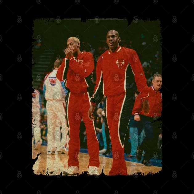 Dennis Rodman with Michael Jordan by MJ23STORE