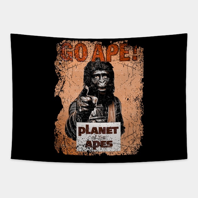 Retro Art Planet Fiction Movie Tapestry by JaylahKrueger