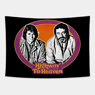 Highway to Heaven // 80s Retro TV Fan Design Tapestry