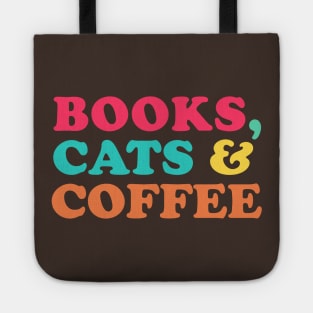 Books, Cats & Coffee Tote