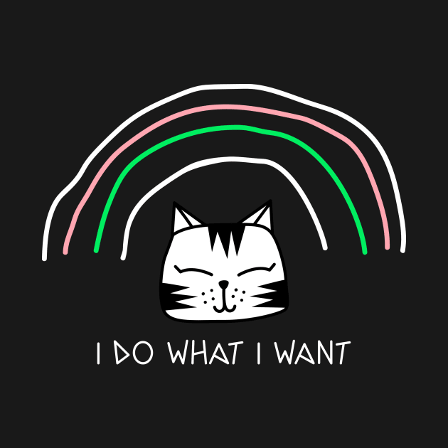 I Do What I Want Sarcastic Cat Lover Gift Funny Cat by andreperez87