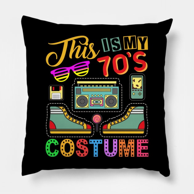 This Is My 70s Costume 70s party lover girls kids Pillow by Sowrav