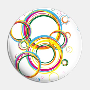 Rainbow Circles Pin