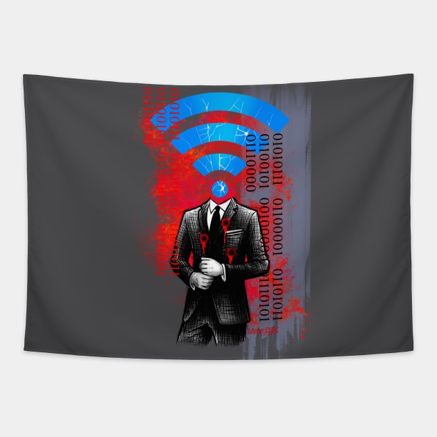 WiFi Is Breaking Us Tapestry by MetroInk