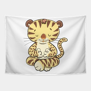 little tiger in rest and meditation Tapestry