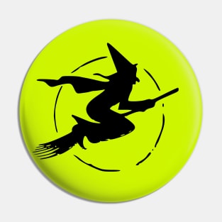 Witch Silhouette Pin